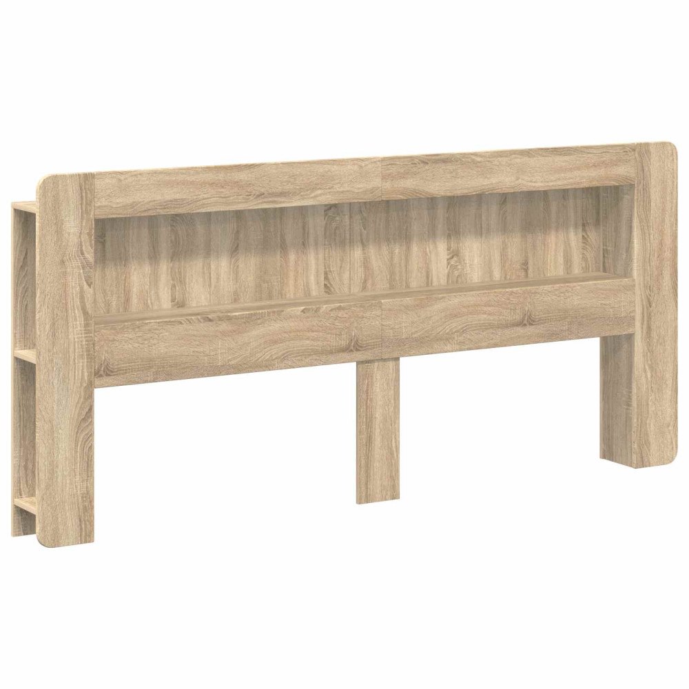 vidaXL Sänggavelsskåp med lagring Sonoma-ek Konstruerat trä