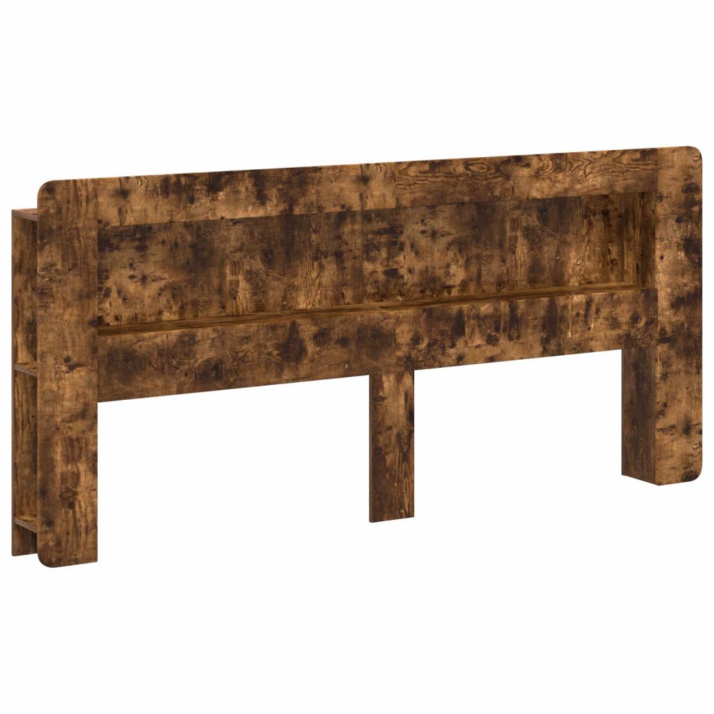 vidaXL Sänggavelsskåp med lagring Rökt ek Konstruerat trä