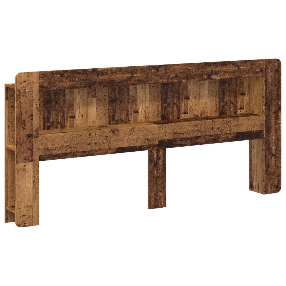 vidaXL Sänggavelsskåp med lagring Gammalt trä Konstruerat trä