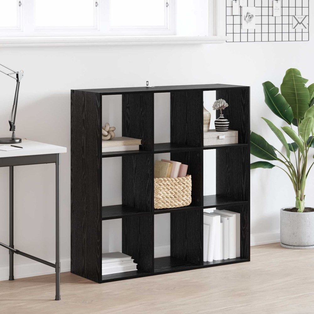 vidaXL Bokhylla Svart ek 102 x 32 x 102 cm