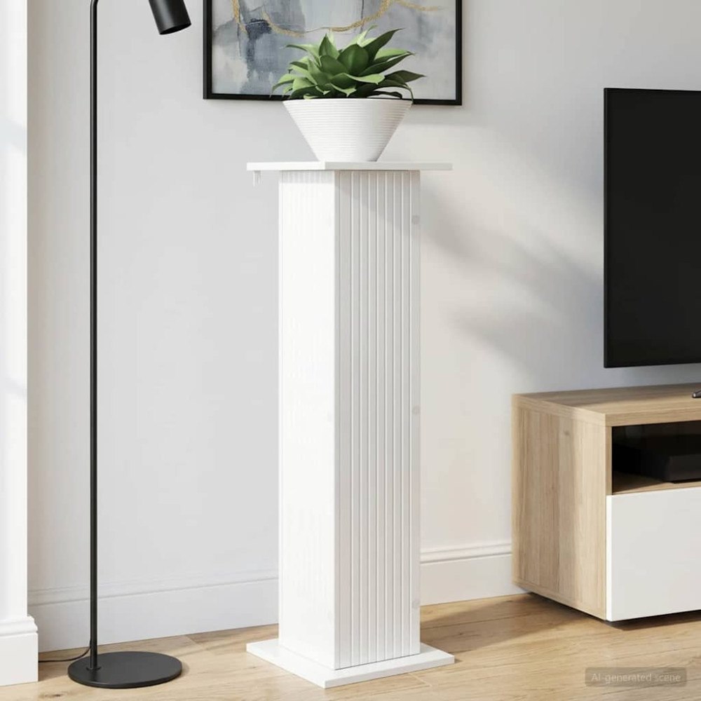 vidaXL Växtställ Vit högglans 30,5 x 30 x 100,5 cm Konstruerat trä