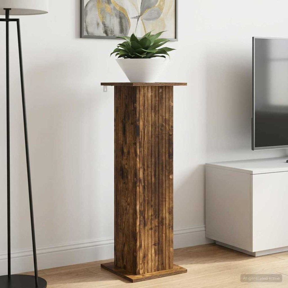 vidaXL Växtställ 2 pcs Rökt ek 30,5 x 30 x 100,5 cm Konstruerat trä