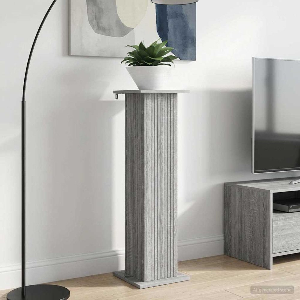 vidaXL Växtställ Grå sonoma-ek 30,5 x 30 x 100,5 cm Konstruerat trä