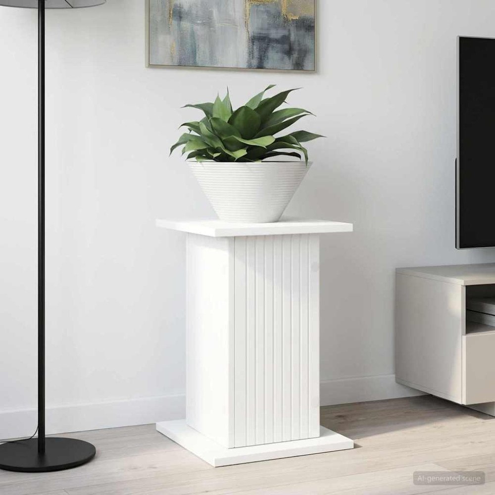 vidaXL Växtställ Vit 30,5 x 30 x 43 cm Konstruerat trä