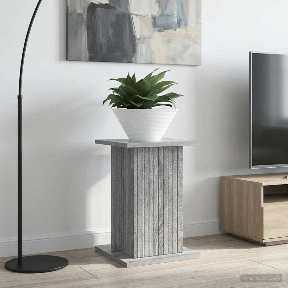 vidaXL Växtställ Grå sonoma-ek 30,5 x 30 x 43 cm Konstruerat trä