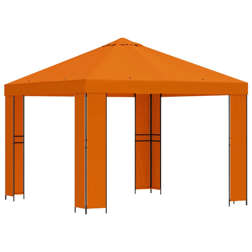 vidaXL Paviljong 3 x 3 m Orange Polyester och Stål 190 gsm