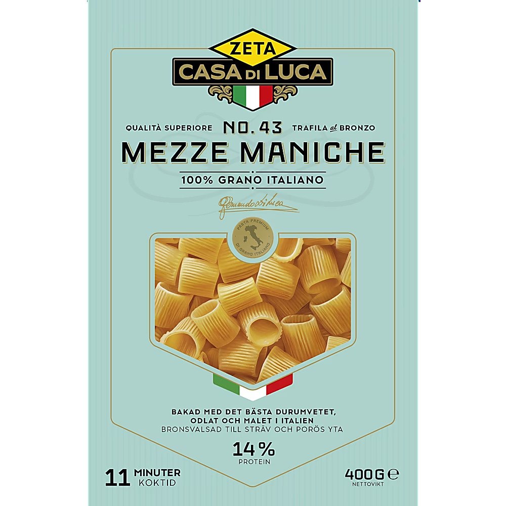Zeta Mezze Maniche Pasta 400g