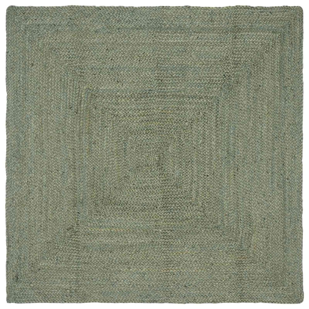 vidaXL Områdesmattor Rektangulär Olivgrön 120 x 120 cm Jute