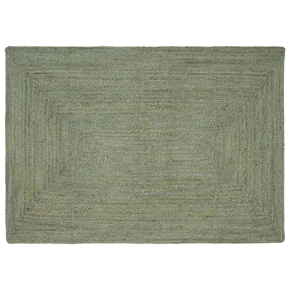 vidaXL Områdesmattor Rektangulär Olivgrön 120 x 170 cm Jute