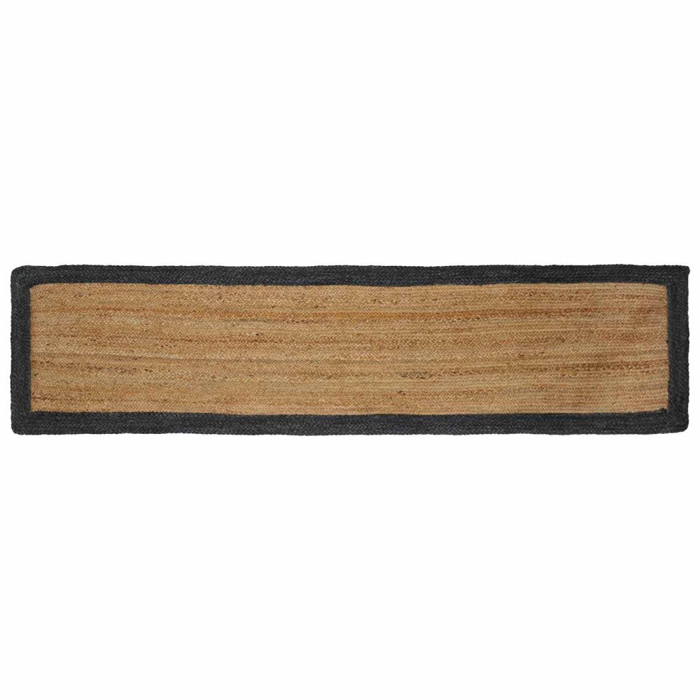 vidaXL Områdesmattor Mörkgrå 60 x 250 cm Jute