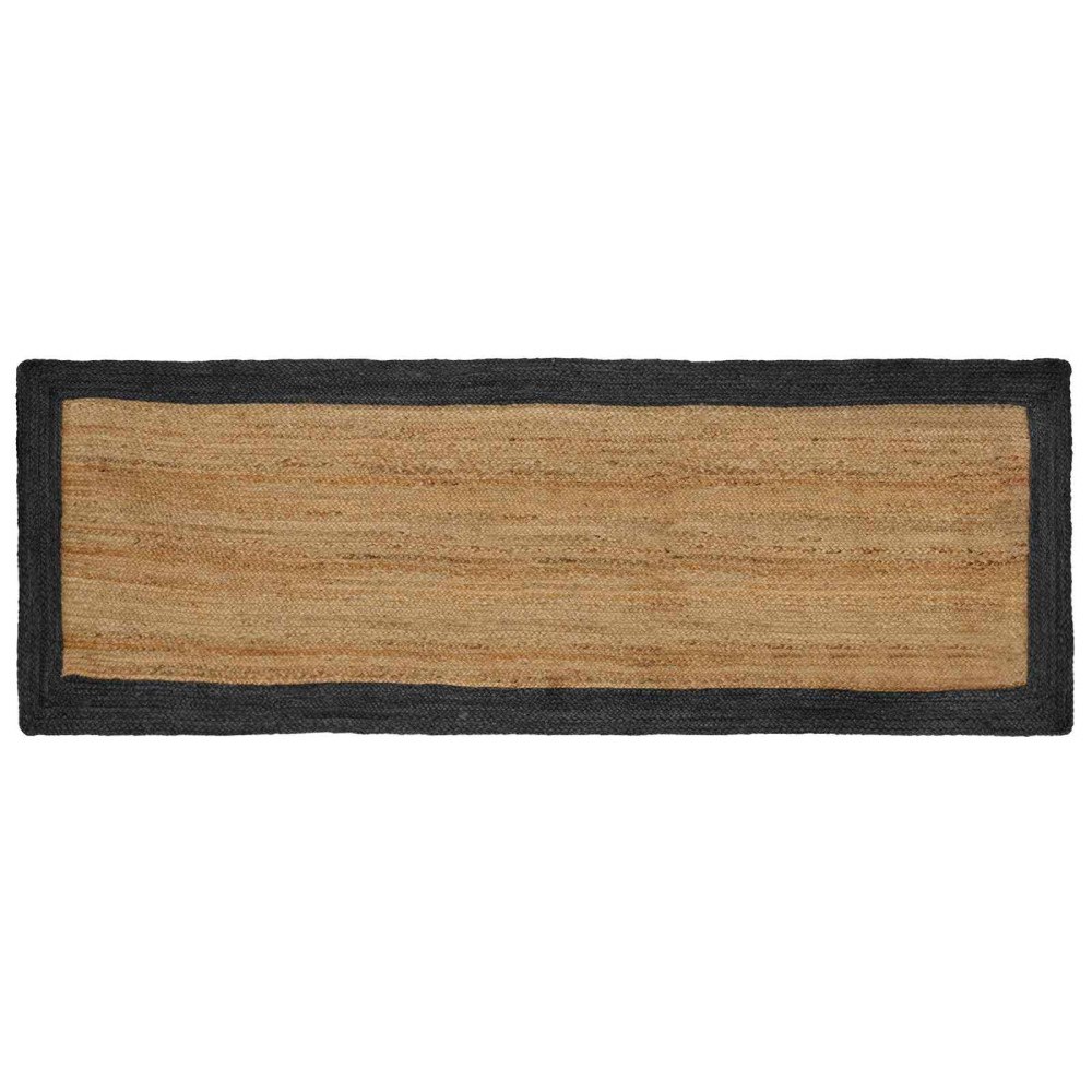 vidaXL Områdesmattor Mörkgrå 80 x 250 cm Jute