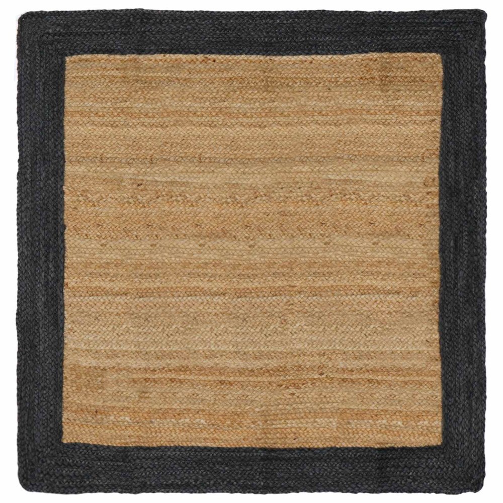 vidaXL Områdesmattor Mörkgrå 120 x 120 cm Jute
