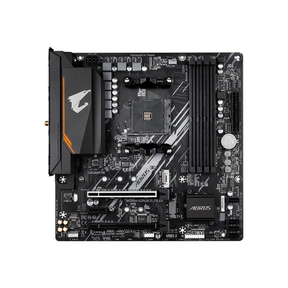 Gigabyte AORUS B550M ELITE AX - 1.3 - moderkort - micro ATX - Socket AM4 - AMD B550