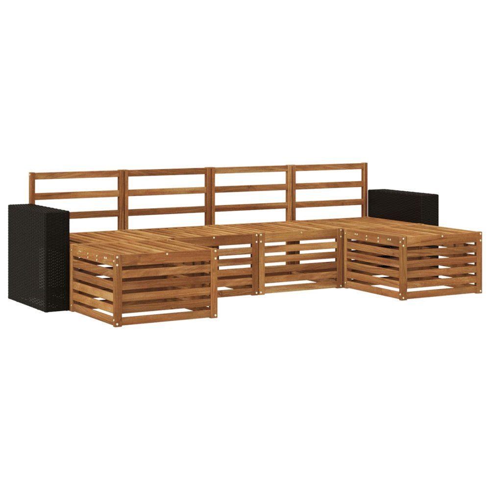 vidaXL Utomhussoffset 6 st Naturlig