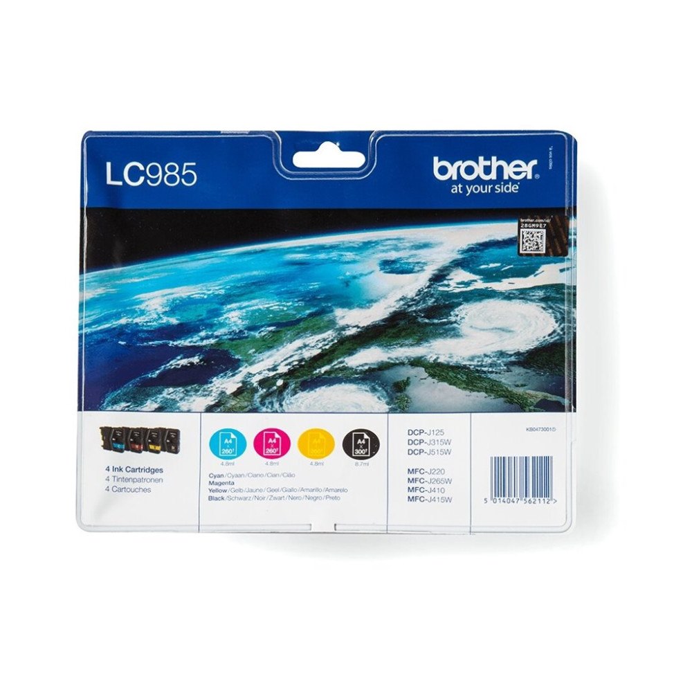 Brother Brother LC985VALBP - 4-pack - svart, gul, cyan, magenta - original - bläckpatron