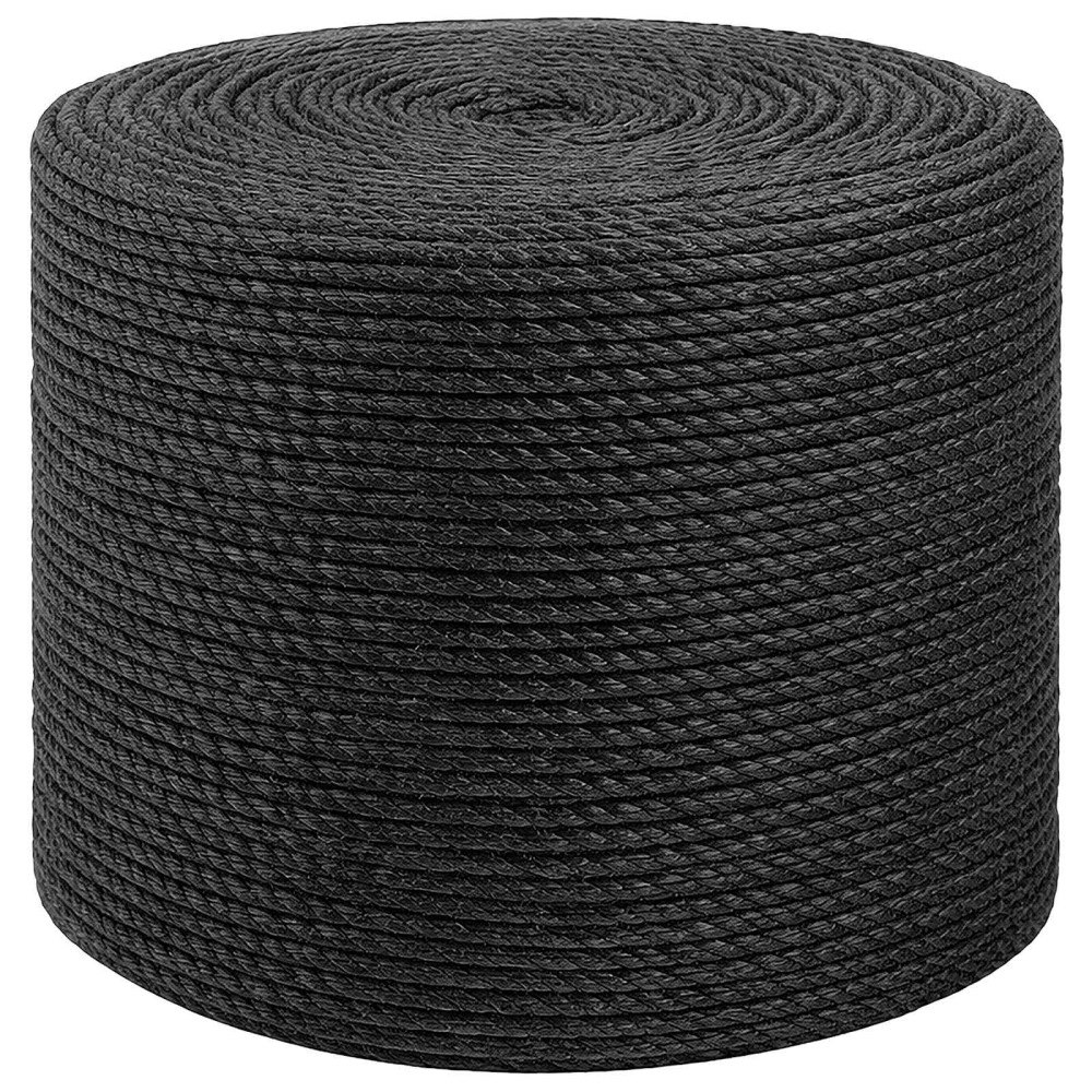vidaXL Juterep 6 Svart 100% Tossa jute