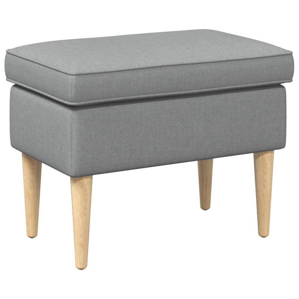 vidaXL Fotpall Ljusgrå 55 x 35 x 41 cm Polyester