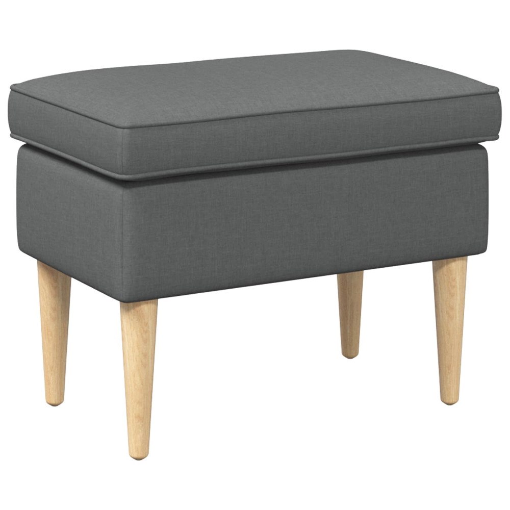 vidaXL Fotpall Mörkgrå 55 x 35 x 41 cm Polyester