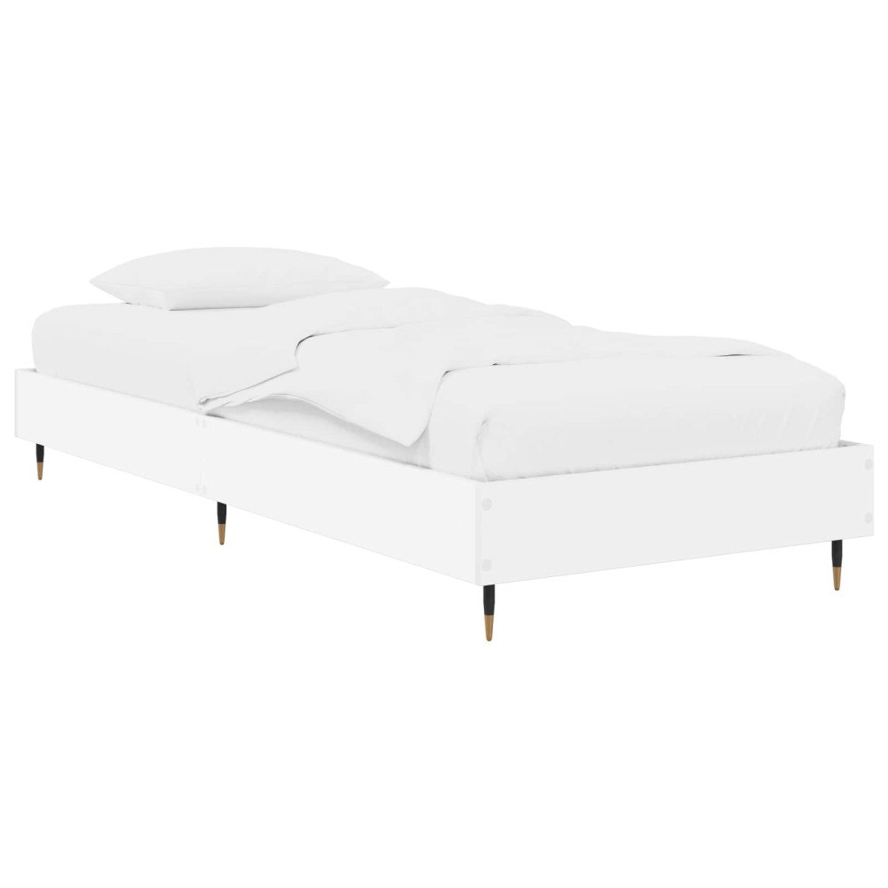 vidaXL Sängram Vit 80 x 200 cm Konstruerat trä
