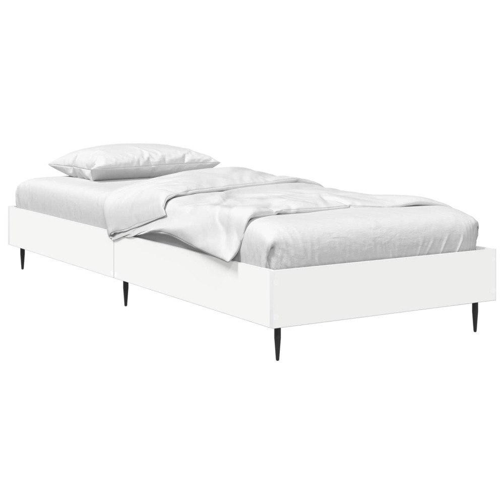 vidaXL Sängram Vit 80 x 200 cm Konstruerat trä