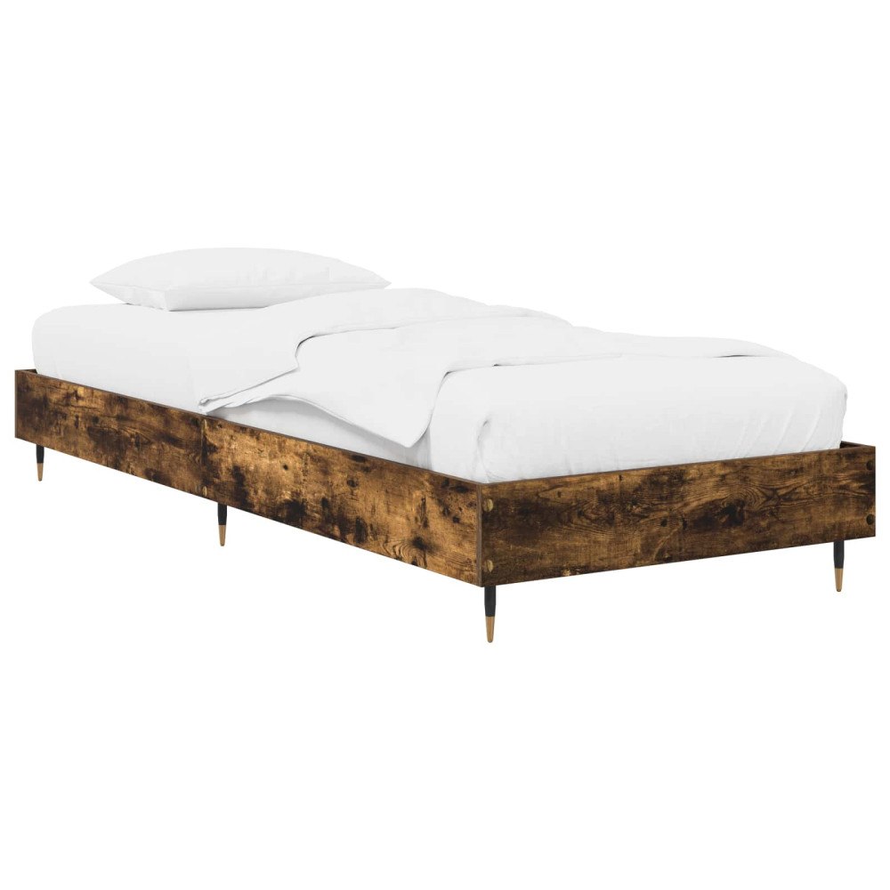 vidaXL Sängram Rökt ek 80 x 200 cm Konstruerat trä