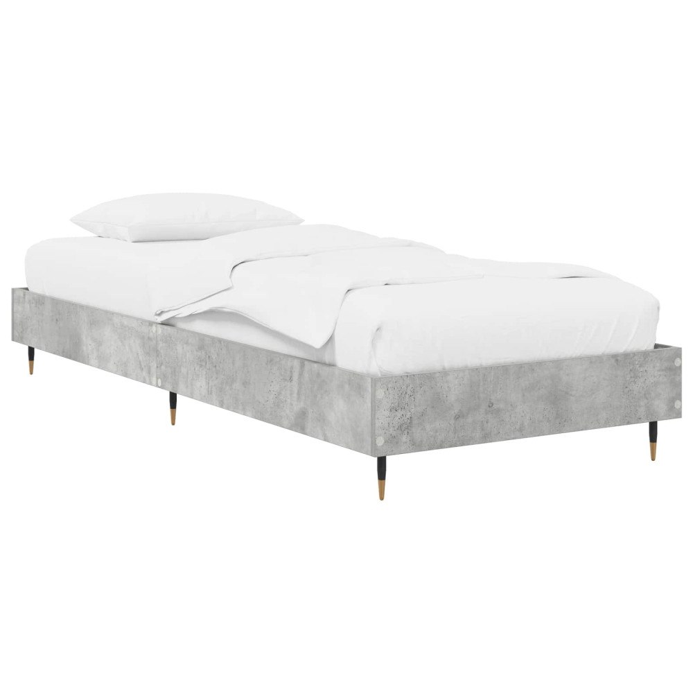 vidaXL Sängram Betonggrå 80 x 200 cm Konstruerat trä