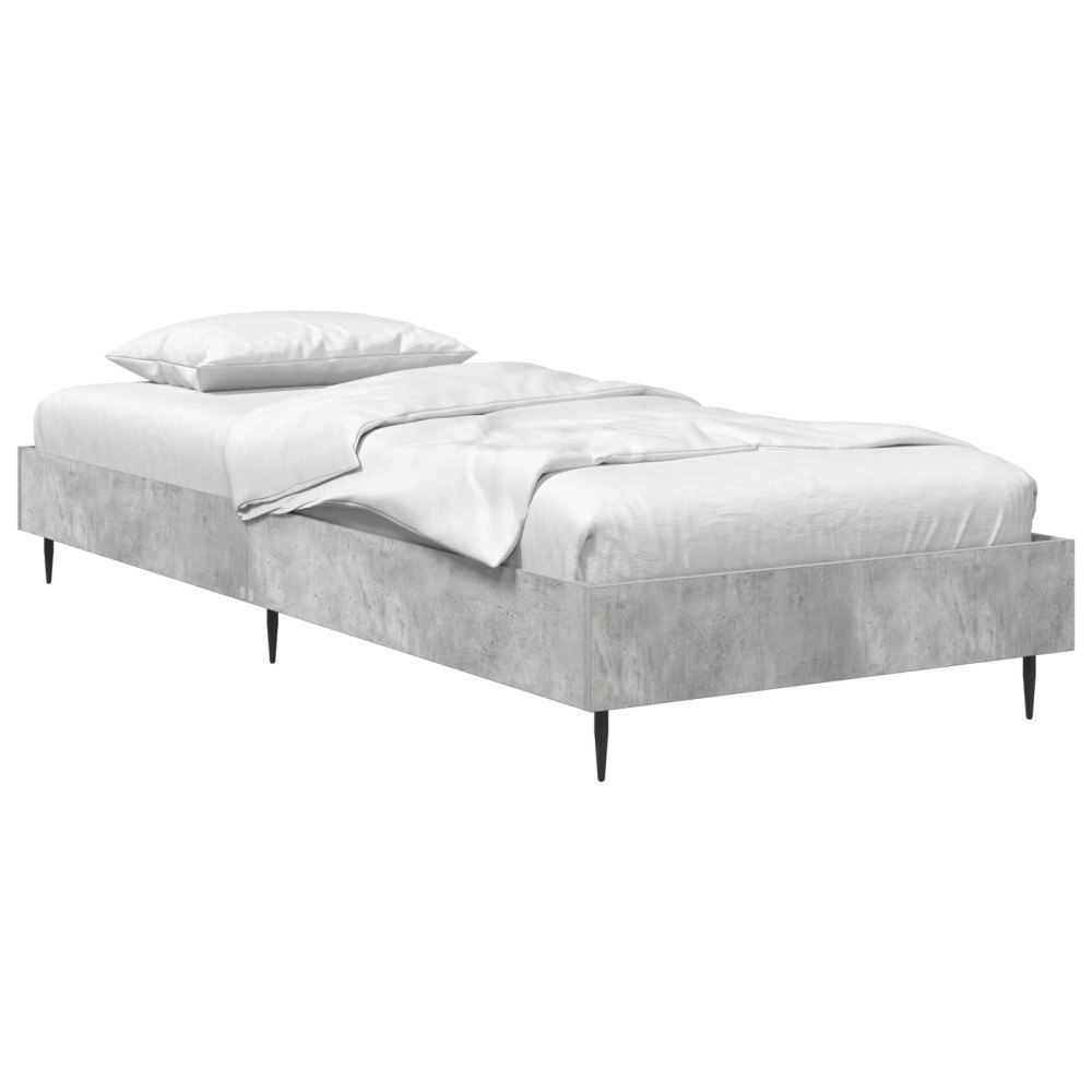 vidaXL Sängram Betonggrå 80 x 200 cm Konstruerat trä