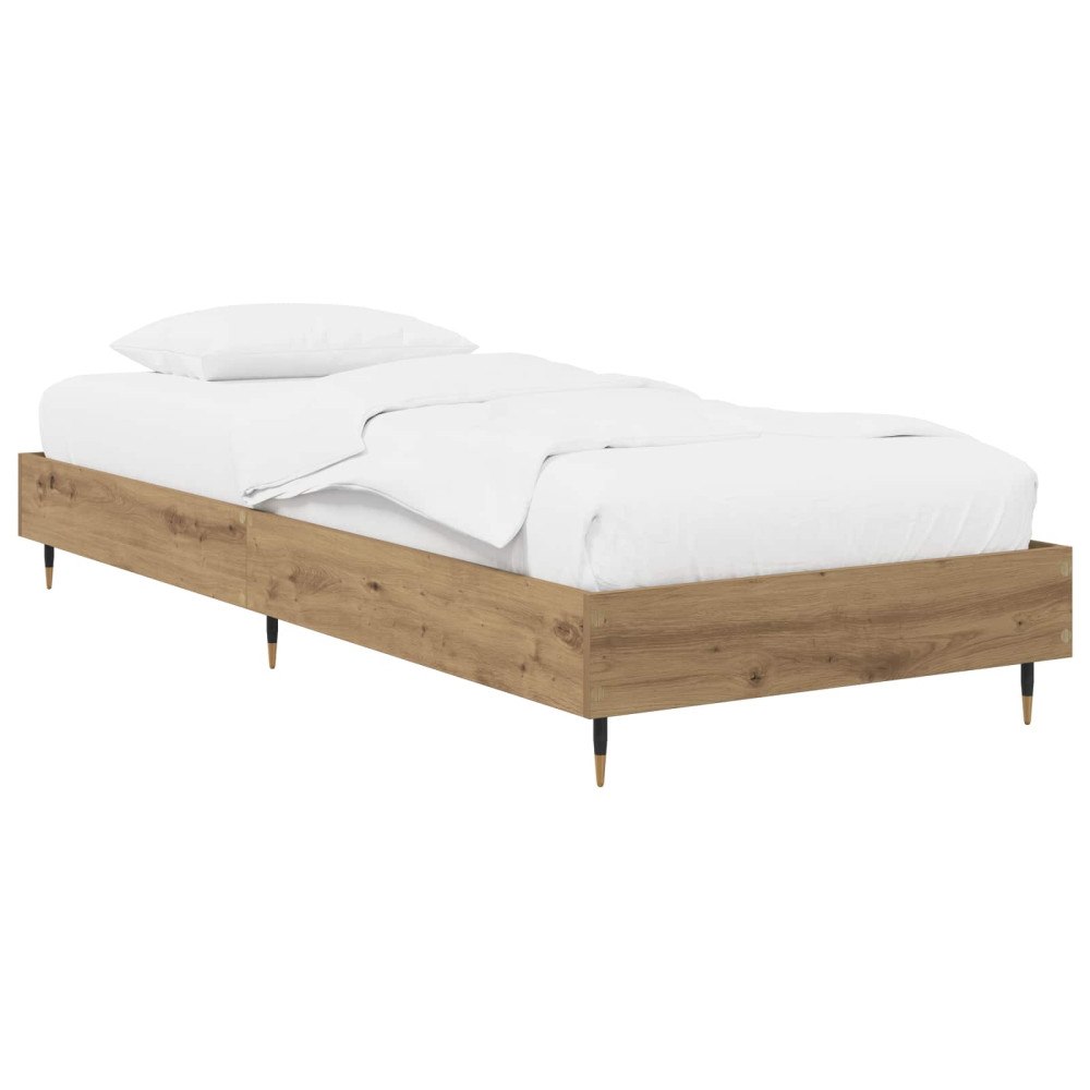 vidaXL Sängram Artisan-ek 80 x 200 cm Konstruerat trä