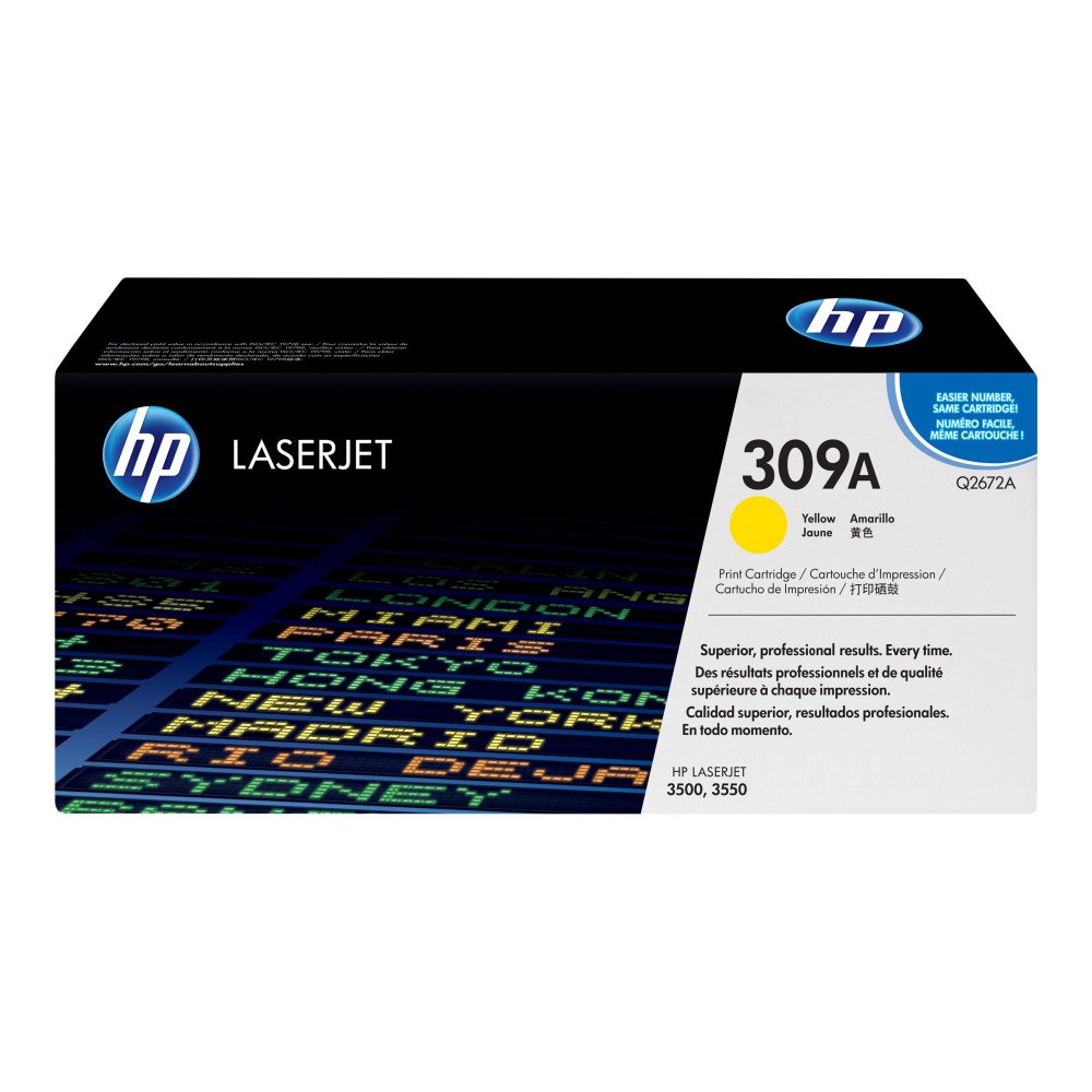 Hewlett-Packard HP 309A - gul - original - LaserJet - tonerkassett (Q2672A)