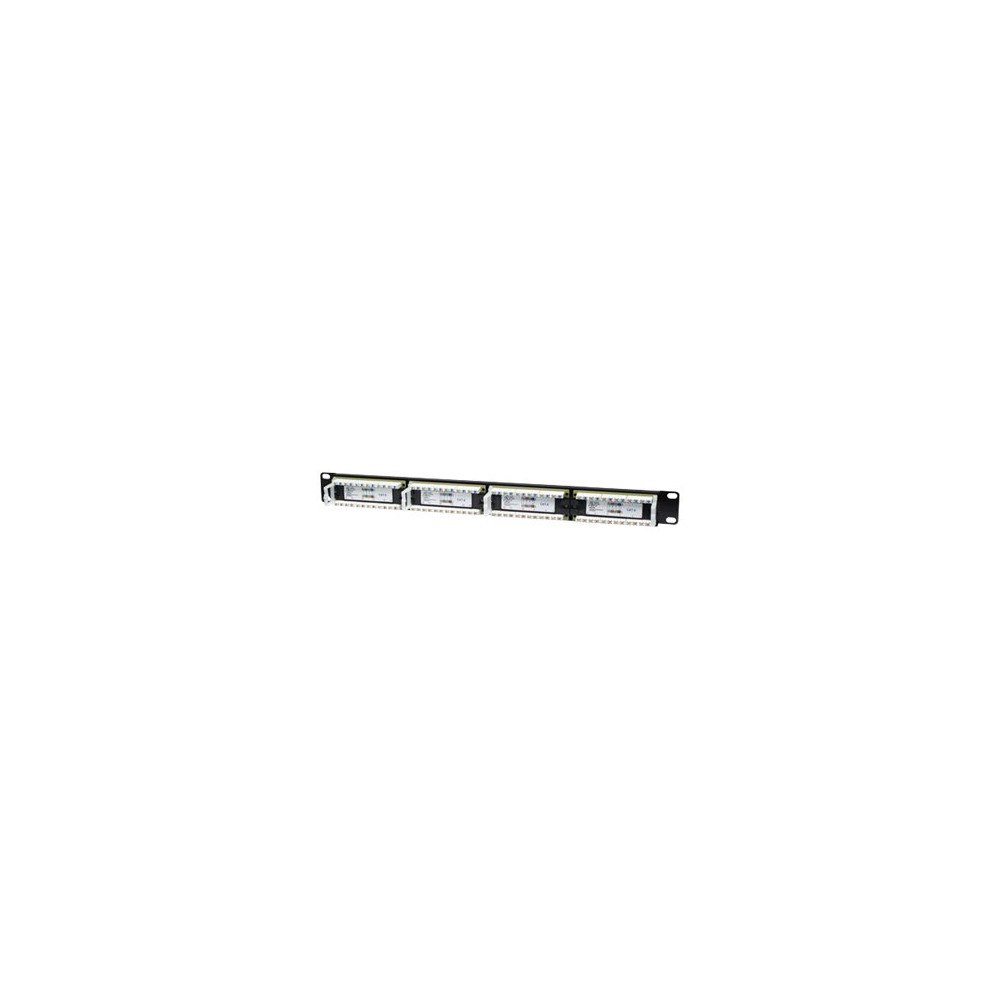 intellinet Intellinet Patch Panel, Cat6, UTP, 24-Port, 1U, Black - patch-panel - 1U - 19"