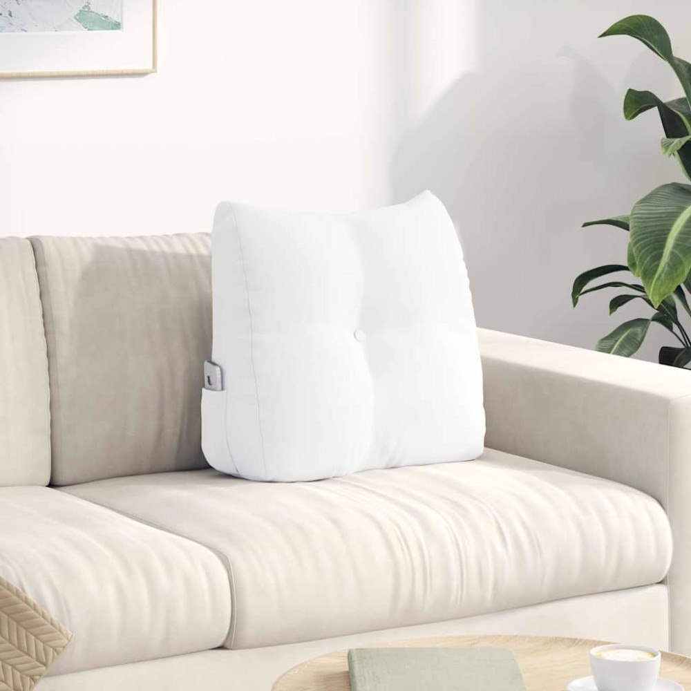 vidaXL Ryggkudde Vit 45 x 24 x 50 cm tyg