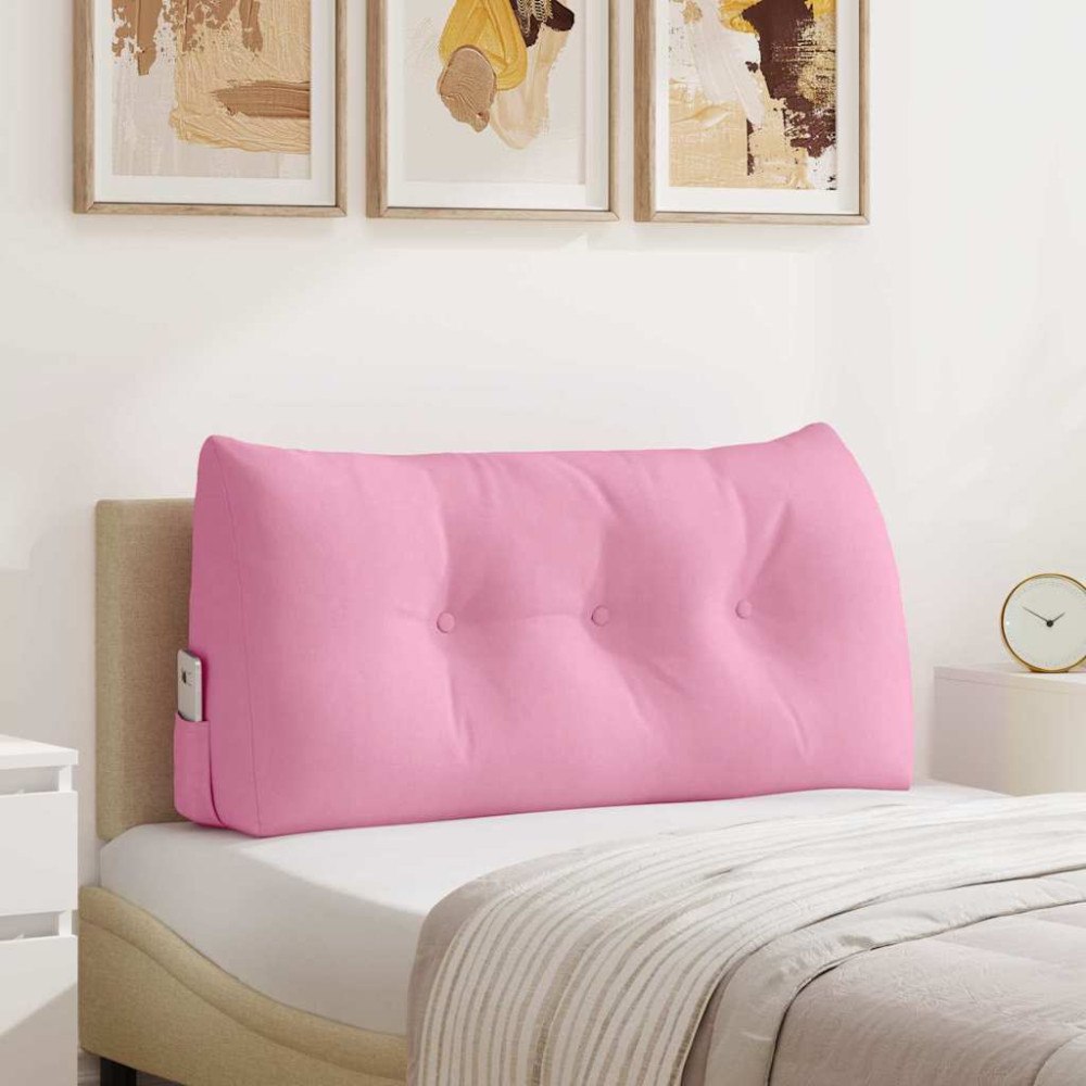 vidaXL Ryggkudde Rosa 100 x 24 x 50 cm tyg