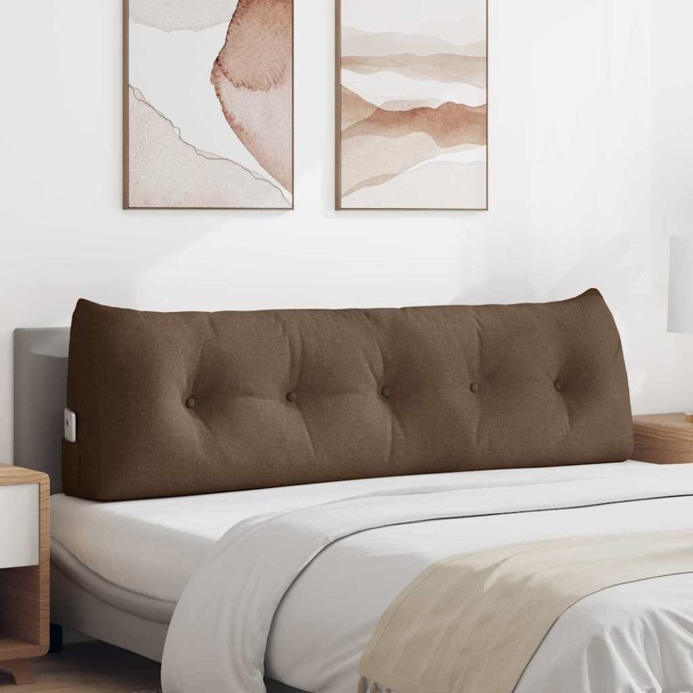 vidaXL Ryggkudde Brun 160 x 24 x 50 cm tyg
