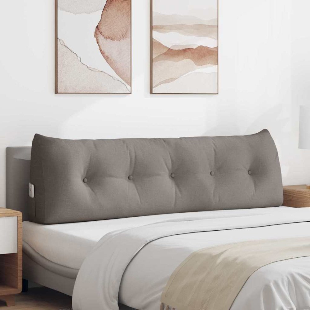 vidaXL Ryggkudde Taupe 160 x 24 x 50 cm tyg
