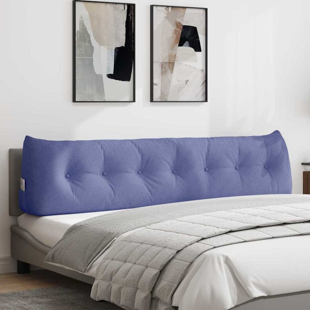 vidaXL Ryggkudde Jeansblå 200 x 24 x 50 cm tyg