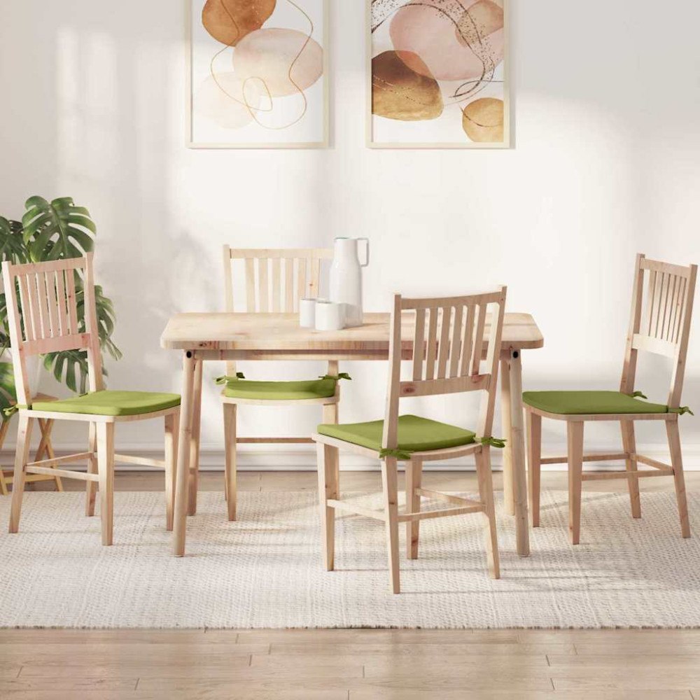 vidaXL Sittkuddar 4 pcs Ljusgrön 40 x 40 x 3 cm tyg