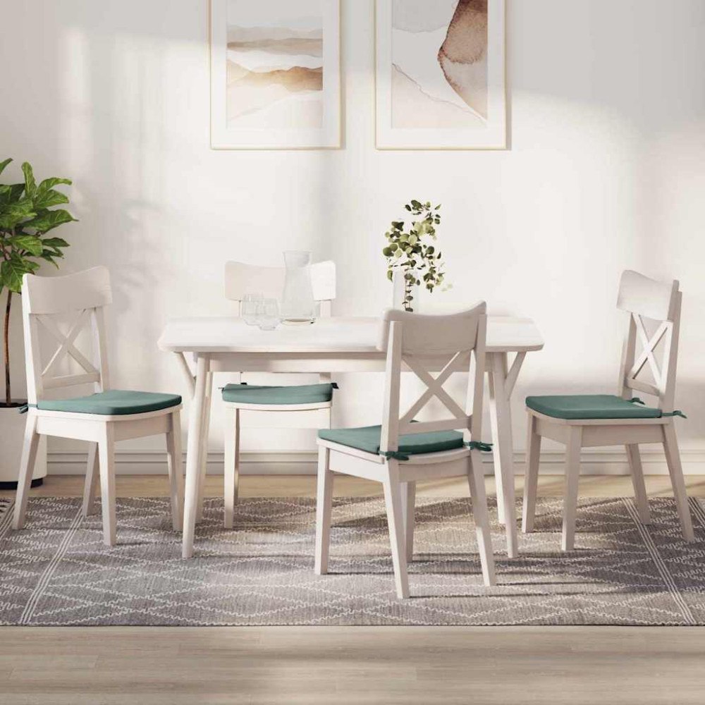 vidaXL Sittkuddar 4 pcs Havgrön 40 x 40 x 3 cm Sammet