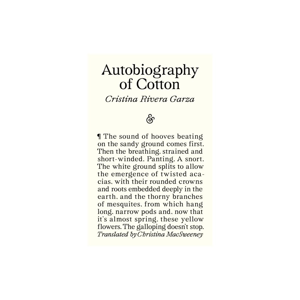 And Other Stories Autobiography of Cotton (häftad, eng)
