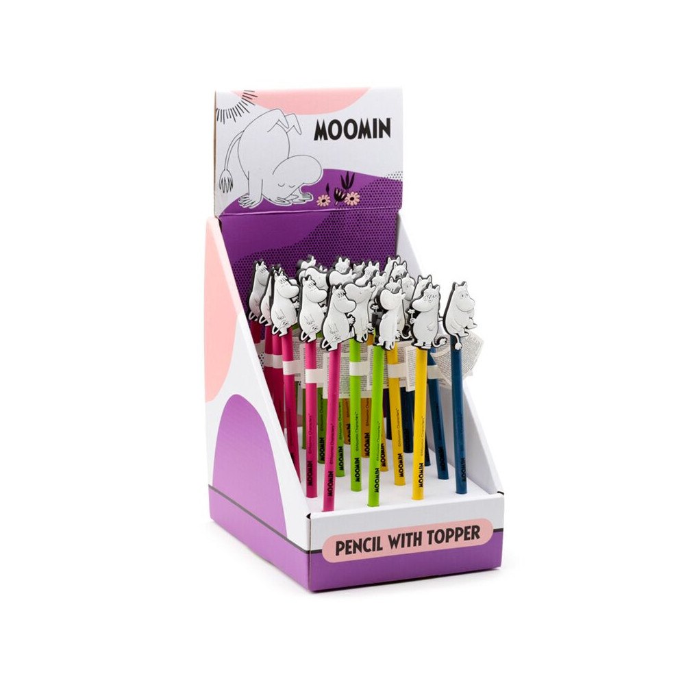 Puckator Mumin Penna med PVC Topp - Display med 24 pennor