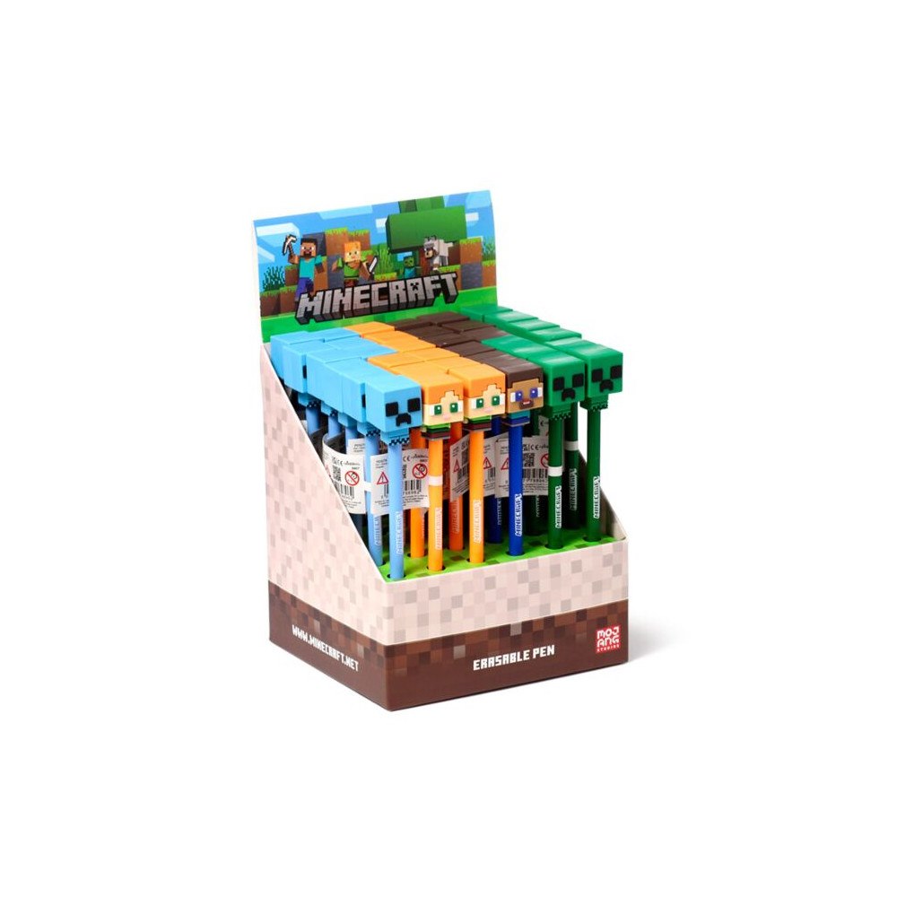 Puckator Suddbar Bläckpenna Minecraft - Display med 36 pennor