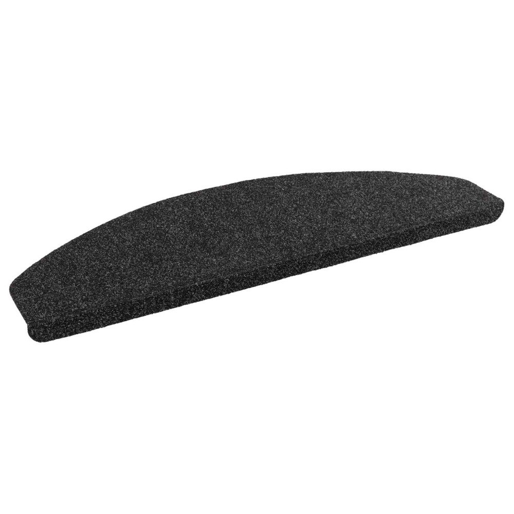 vidaXL Självhäftande trappmattor 15 pcs Svart 80 x 28 x 3,5 cm