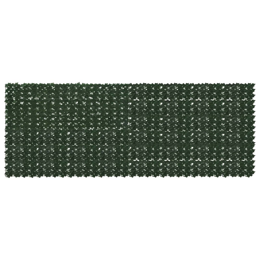 vidaXL Balkongskärm med löv Mörkgrön 400 x 150 cm Polyeten och tyg