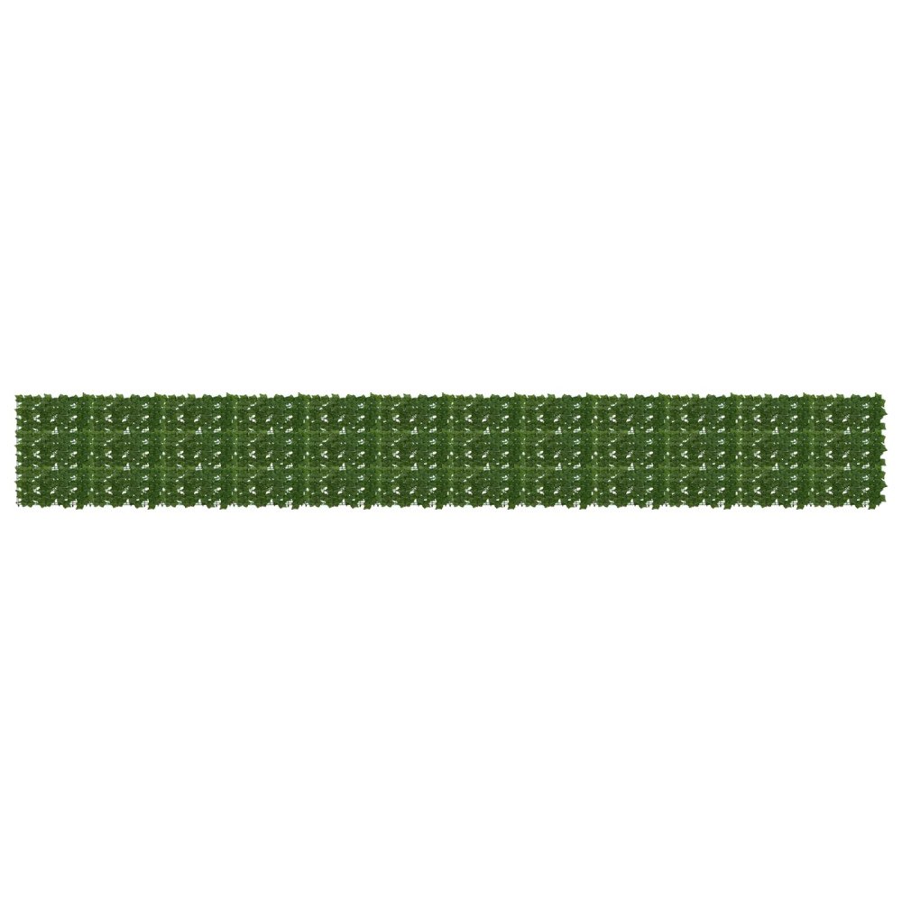 vidaXL Balkongskärm med löv Grön 600 x 75 cm Polyeten och tyg