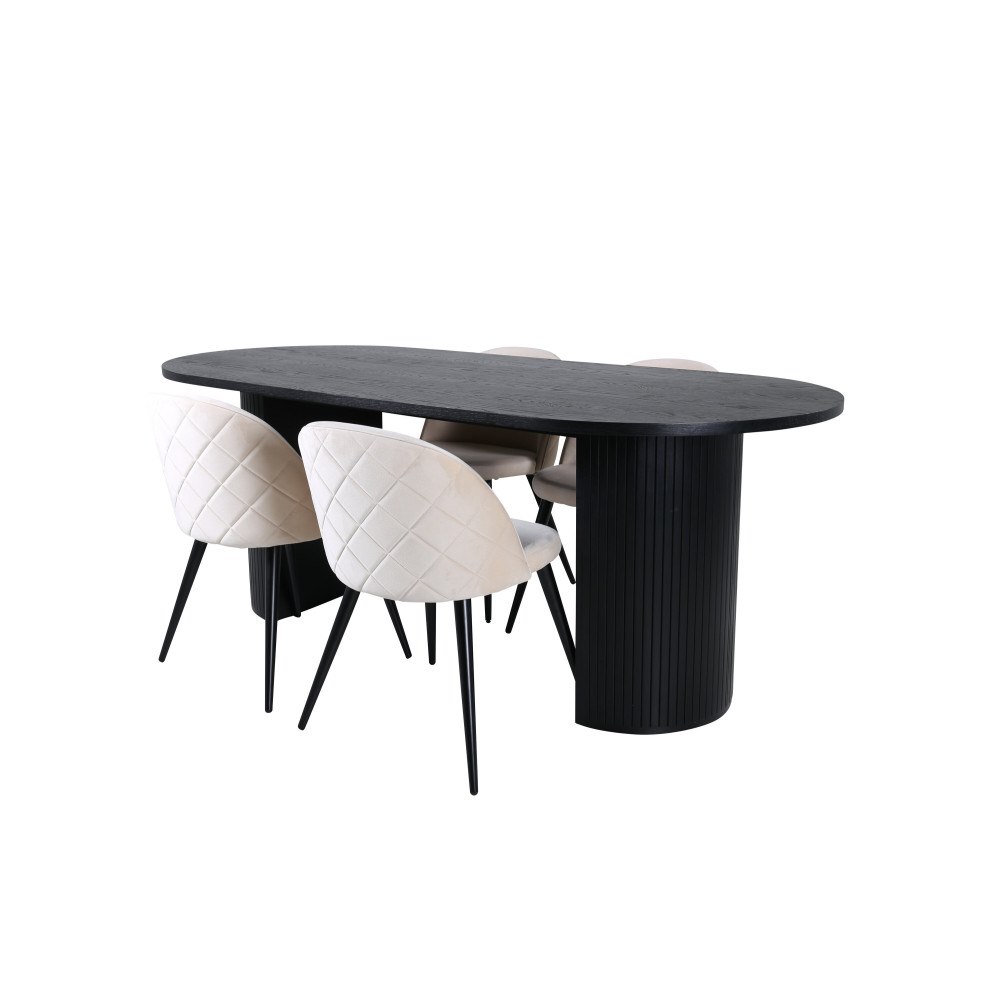 Venture Home Bianca Matbord med Velvet Stolarna