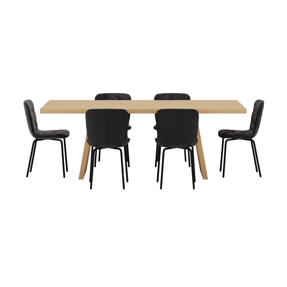 Venture Home Logga Matbord med Punsch Stolarna
