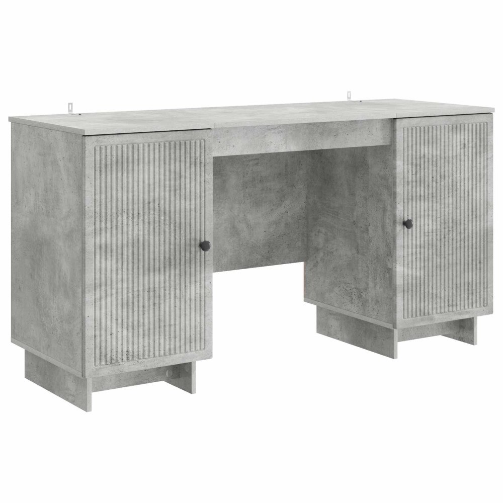 vidaXL Skrivbord Betonggrå Konstruerat trä 142,5 x 50 x 75 cm