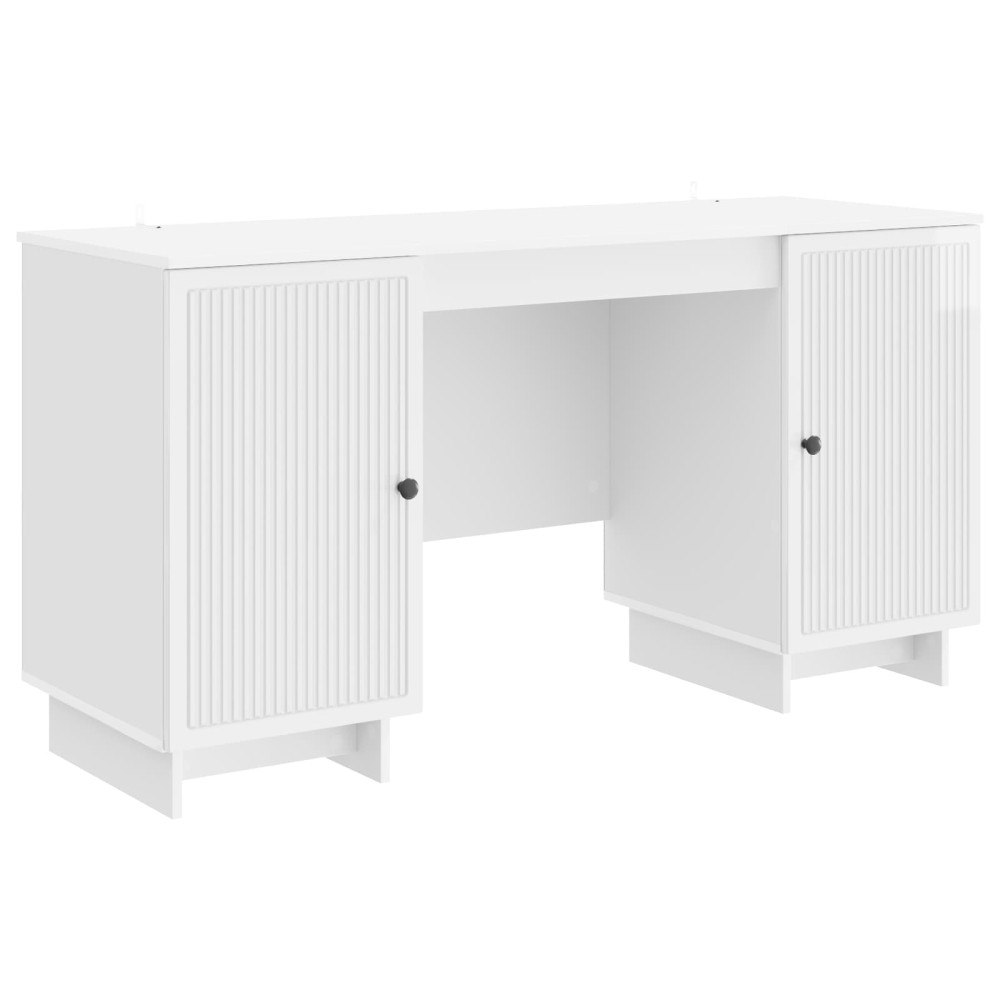 vidaXL Skrivbord Vit högglans Konstruerat trä 142,5 x 50 x 75 cm