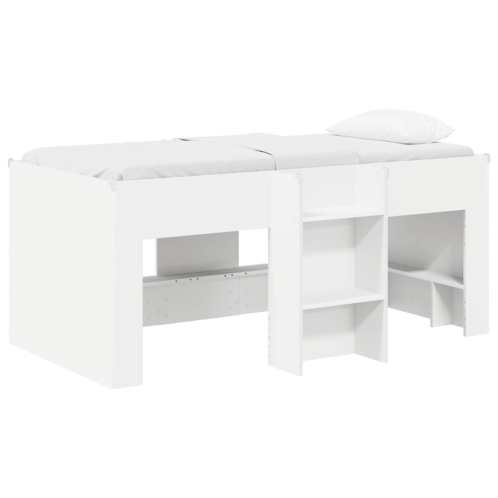 vidaXL Barns hög sängram 2 pcs Vit 163 x 101,1 x 68,5 cm