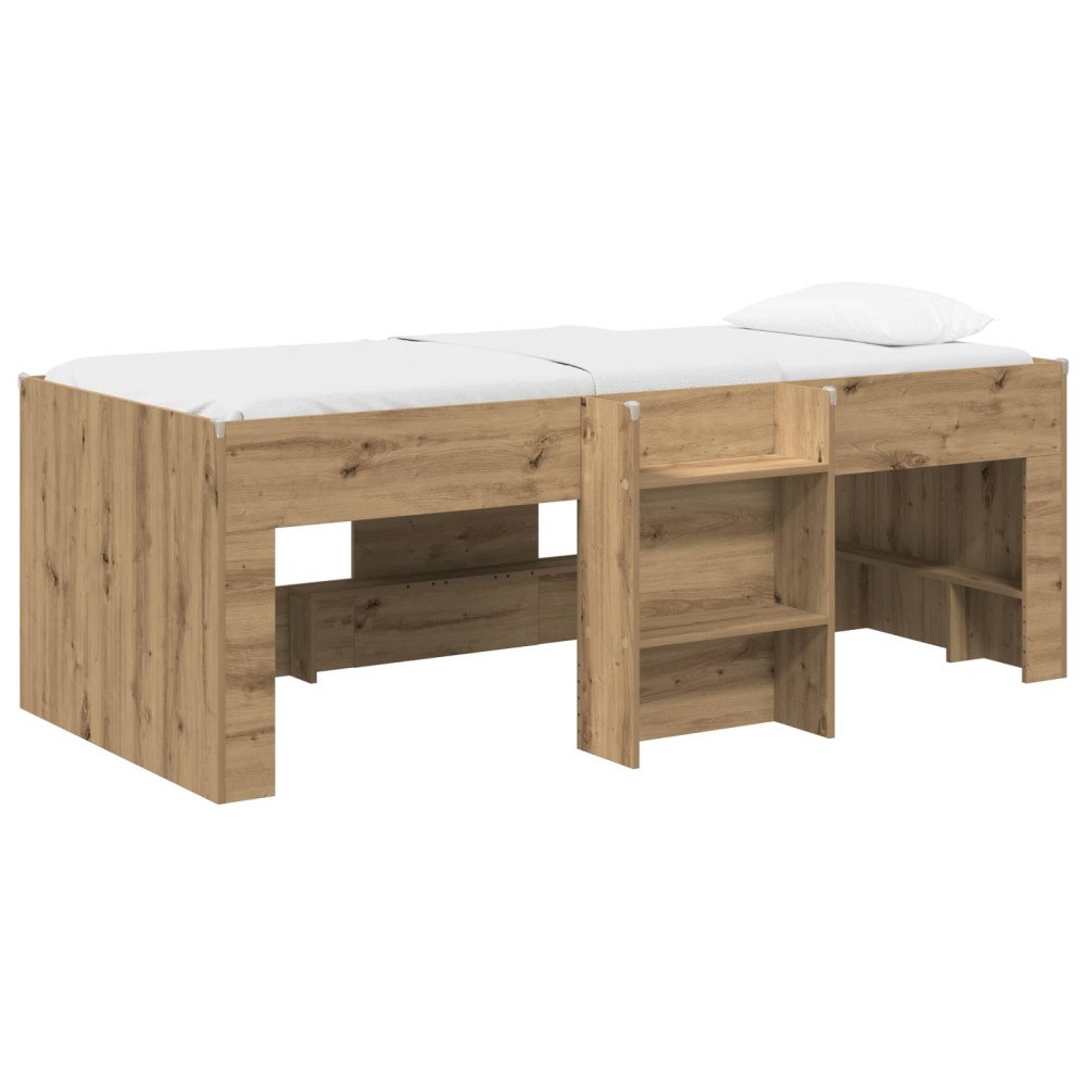 vidaXL Barns hög sängram 2 pcs Artisan-ek 193 x 96,1 x 68,5 cm