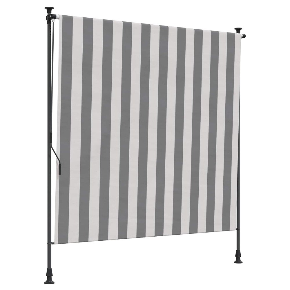 vidaXL Utomhus rullgardin Antracit och vitt 100 x 270 cm